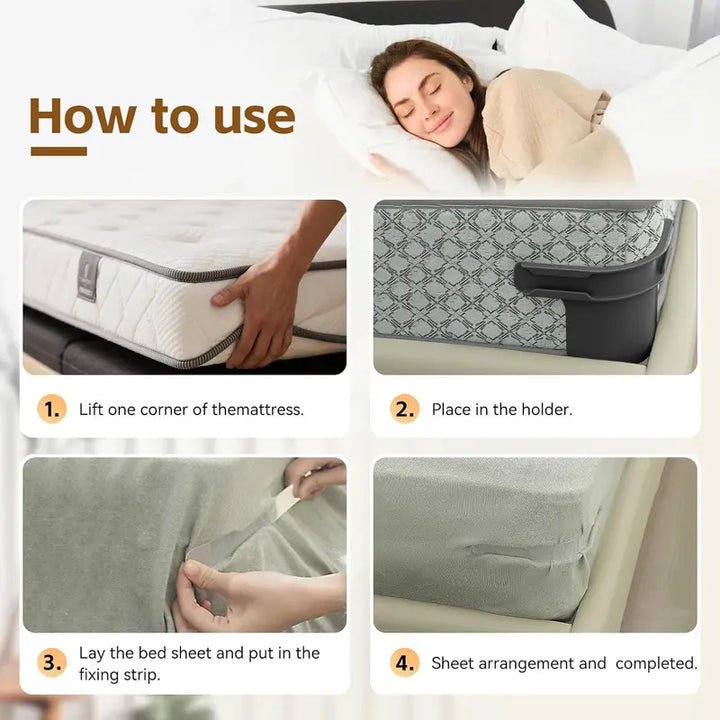 Bed Lock Sheet Holders 4PCS Adjustable Sheet Straps for Firm Mattress Fit