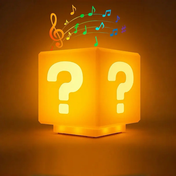 Question Block Lamp with Sound Effects – USB Powered LED Night Light for Gaming Room Decor
