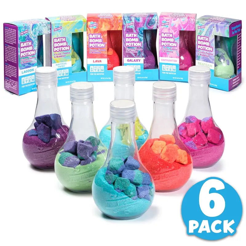 6-Pack Kids Bath Bombs – Fizzing, Foaming Bath Potion Set for Toddlers & Kids, Interactive Tub Fun