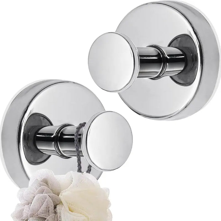 2 PCS Suction Cup Hooks – Waterproof Reusable Bathroom & Shower Towel Hooks