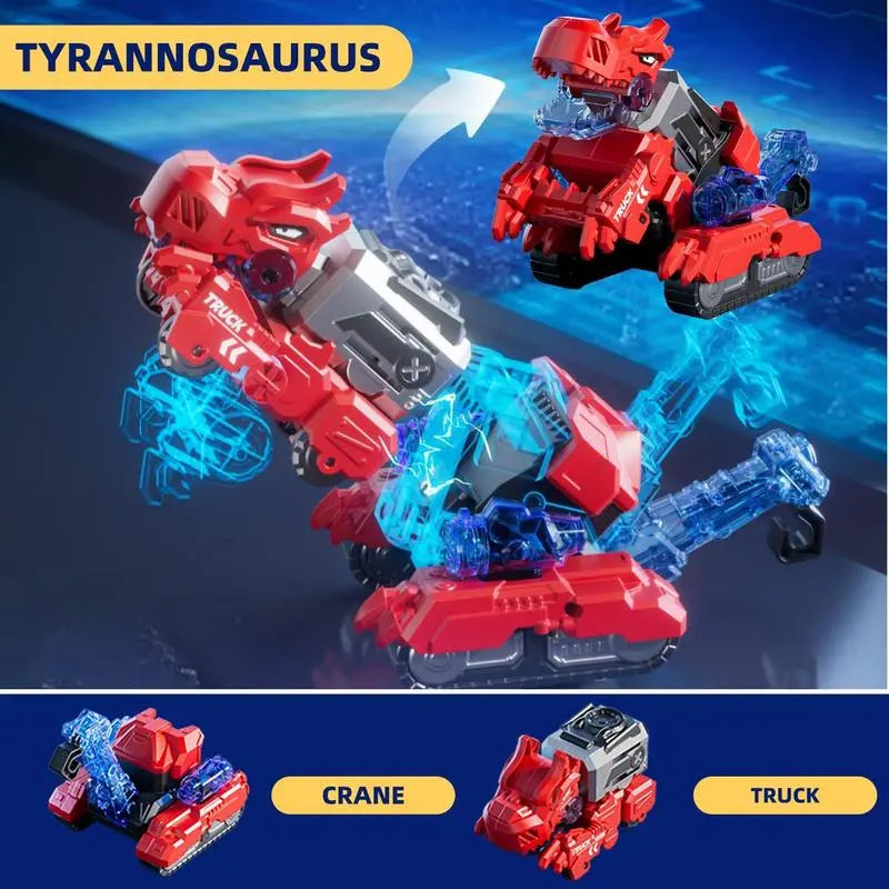 6-in-1 Magnetic Dinosaur Transformer Car – Auto Collision to Dragon & Unicorn, Build-Your-Own STEM Toy