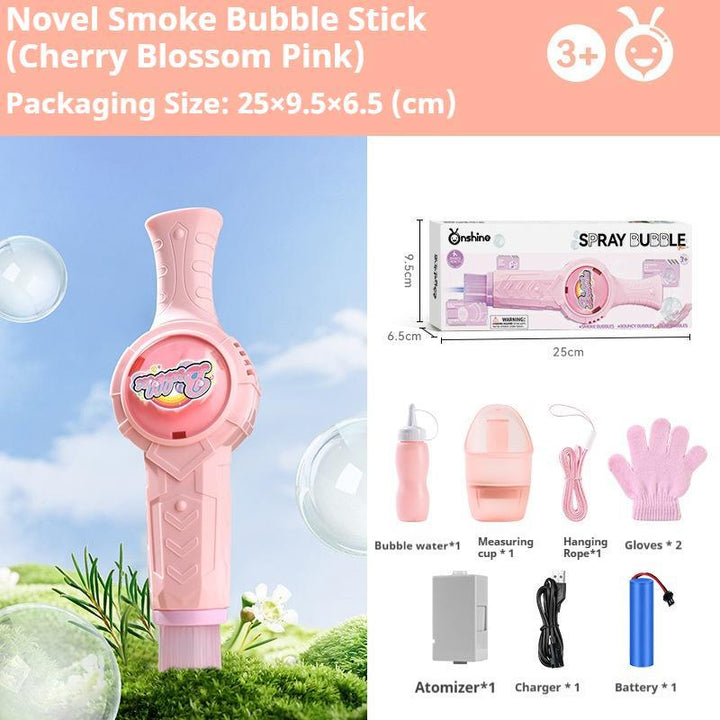 Electric Smoke Bubble Machine – Rechargeable, Automatic with Colorful Lights & Music, Perfect for Parties