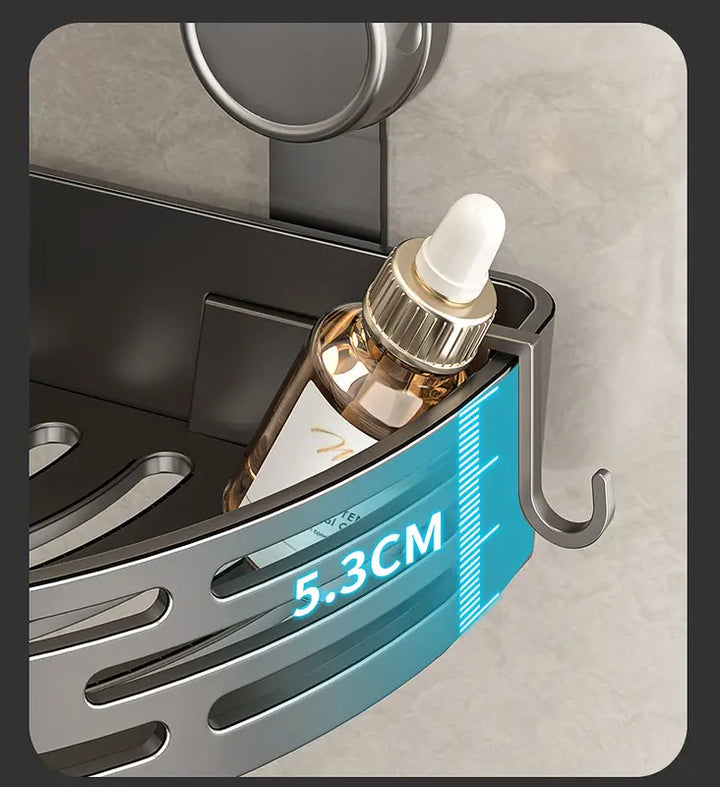 No-Drill Shower Caddy 3-Pack Triangle Corner Suction Shelves 40lbs Capacity