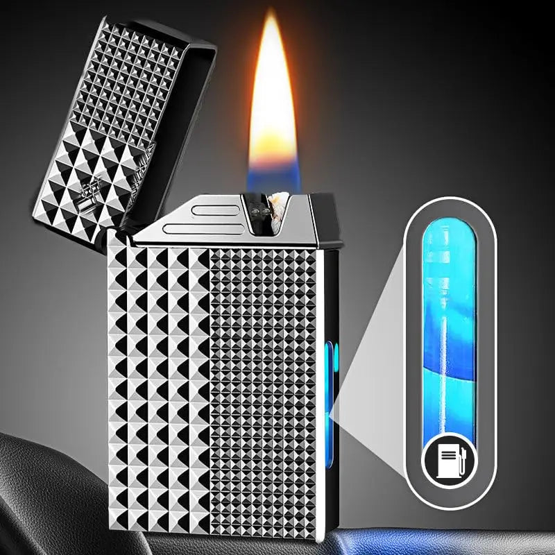 Voice-Activated Windproof Metal Lighter USB Rechargeable Smart Lighter for Outdoor & Home Use