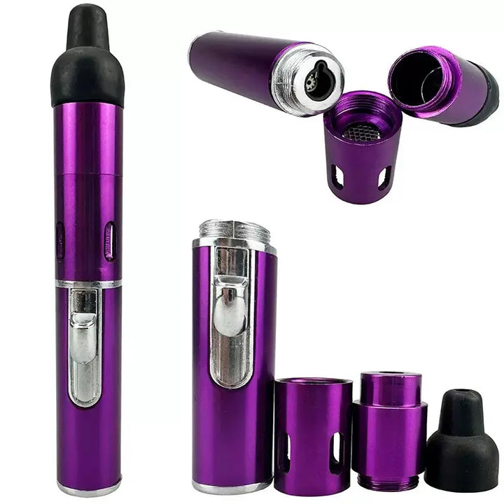 Refillable Metal Butane Torch Lighter Windproof Jet Flame with Adjustable, Child-Resistant Safety