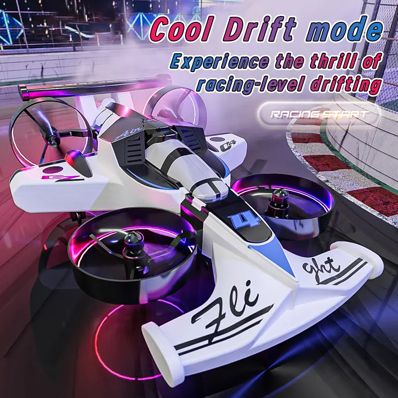 Remote-Controlled Car & Plane Combo 360-Degree Drift Tires, Land & Air Capable