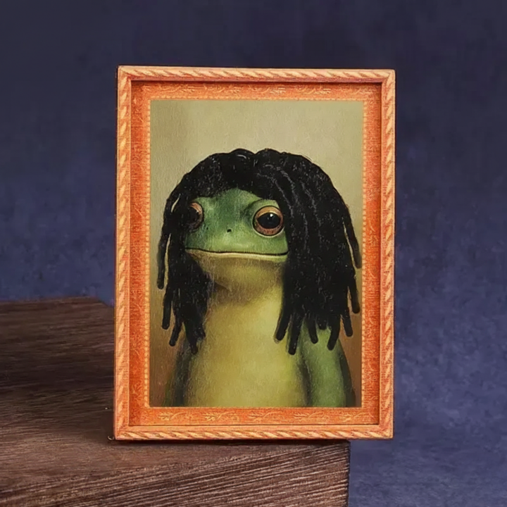 Funny Cat Fridge Magnet – Vintage Art Frame, Cute Stocking Stuffer Gift