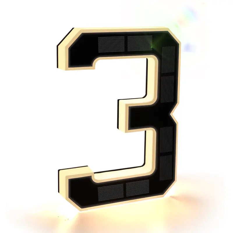 9 Inch Solar LED House Numbers – Waterproof Illuminated Address Sign for Outdoor Use