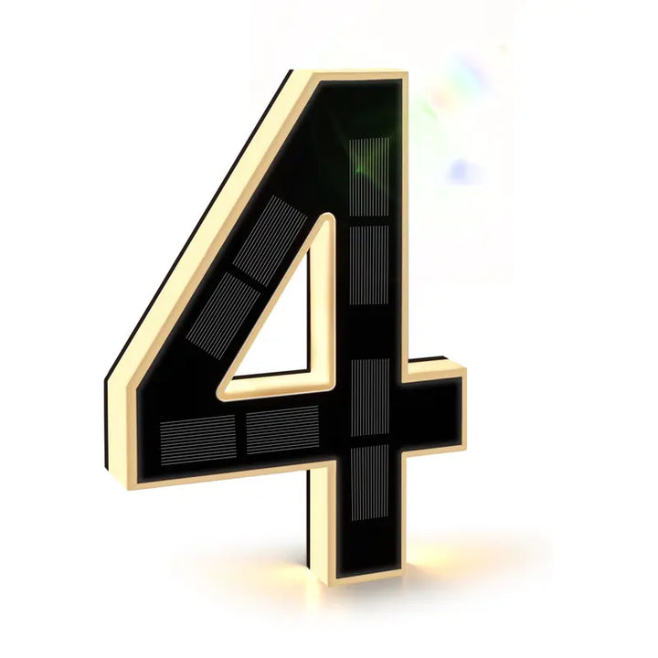 9 Inch Solar LED House Numbers – Waterproof Illuminated Address Sign for Outdoor Use