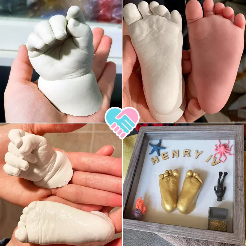 Luna Bean Baby Casting Kit – 2pc Hand and Foot Mold, Ideal for Nursery Décor and Maternity Gifts
