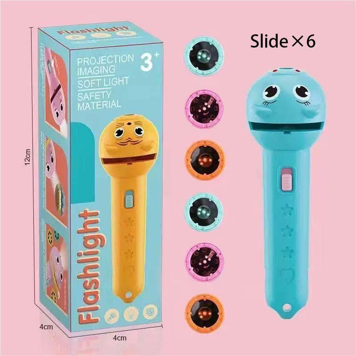 Educational Intelligent Cartoon Projector for Kids Fun Cognitive Learning Flashlight with Multiple Patterns