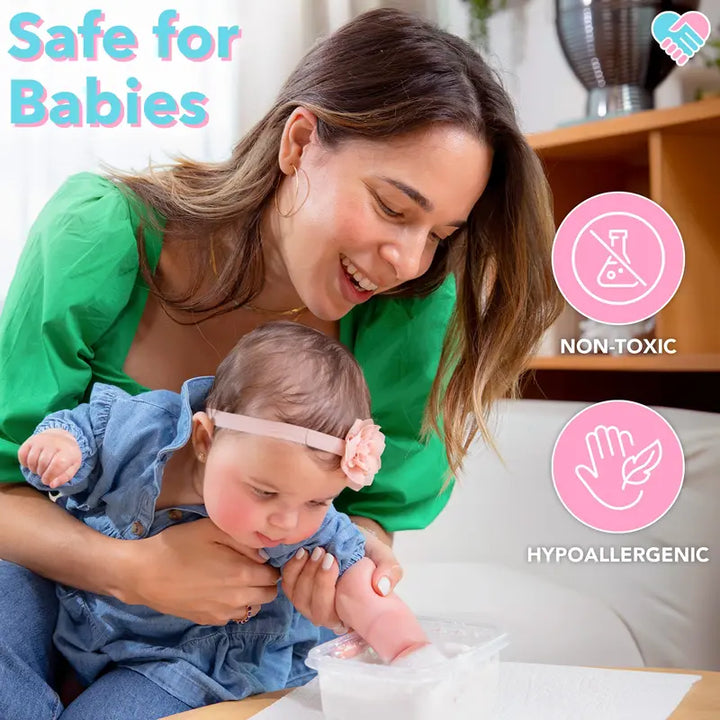 Luna Bean Baby Casting Kit – 2pc Hand and Foot Mold, Ideal for Nursery Décor and Maternity Gifts