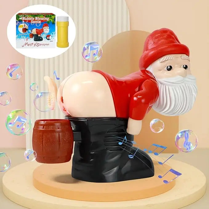 Farting Santa Bubble Machine – Christmas Bubble Blower with Funny Sounds & Holiday Music