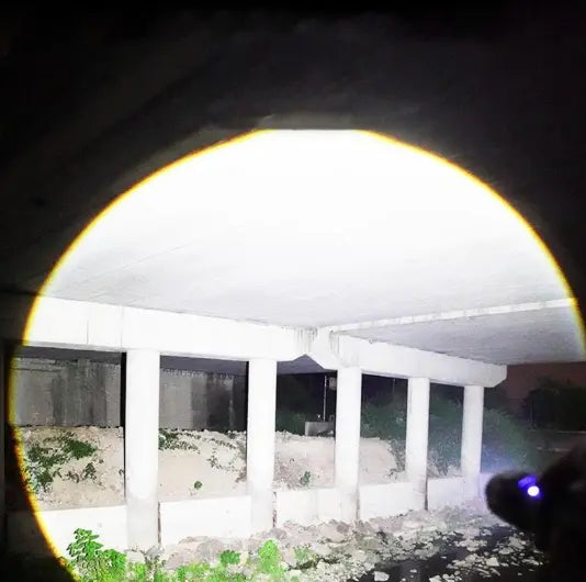 2-in-1 Rechargeable Flashlight Power Bank – Zoomable LED Torch with Digital Display, Waterproof