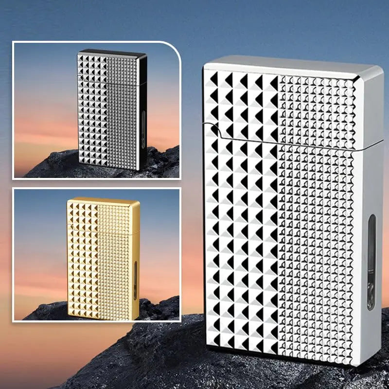 Voice-Activated Windproof Metal Lighter USB Rechargeable Smart Lighter for Outdoor & Home Use