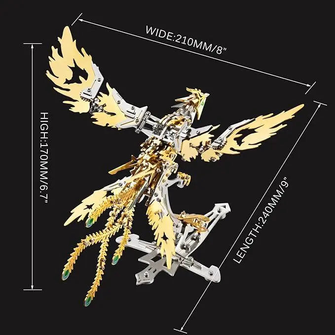 DIY 3D Metal Dragon Puzzle – Stainless Steel Craft Kit for Adults, Kids & Family Fun