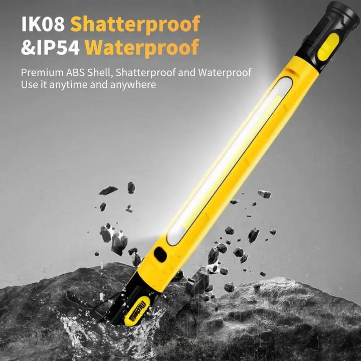 Under Hood Work Light Bar – 3000LM LED Magnetic Light with Hooks, Rechargeable