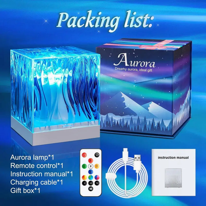 Flower Ambient Lamp with Water Ripple Effect – Dimmable, Remote Control, Romantic Bedroom Decor