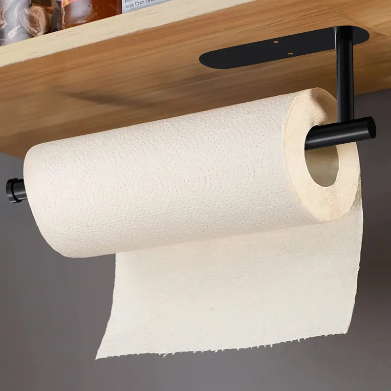 Self-Adhesive Paper Towel Holder Wall Mount, Space-Saving Design for Kitchen & Bathroom