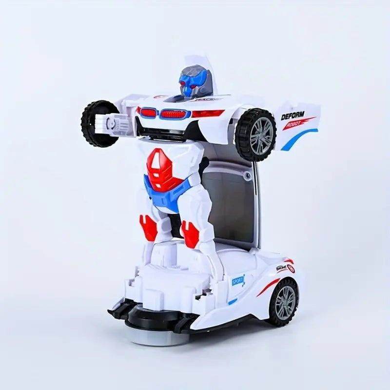 Automatic Deformation Robot Car Toy Transforming Car with Lights, Music & Obstacle Avoidance