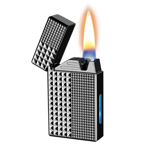 Voice-Activated Windproof Metal Lighter USB Rechargeable Smart Lighter for Outdoor & Home Use