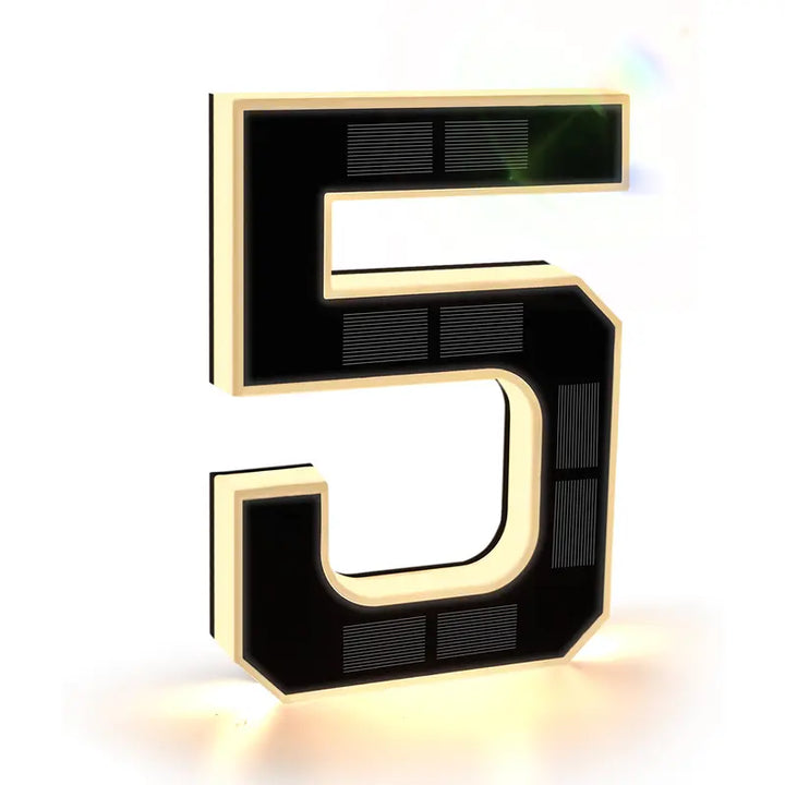 9 Inch Solar LED House Numbers – Waterproof Illuminated Address Sign for Outdoor Use