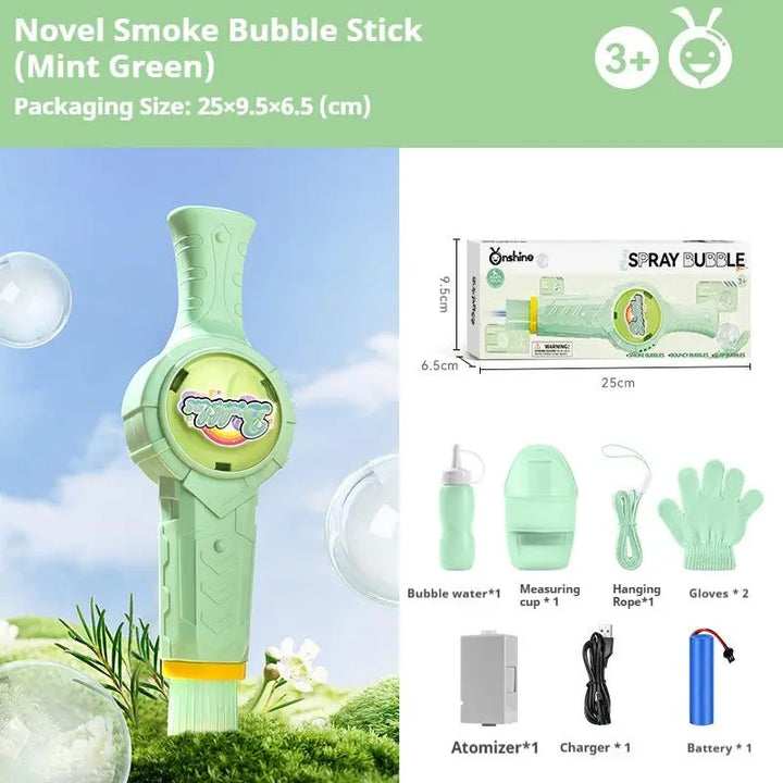 Electric Smoke Bubble Machine – Rechargeable, Automatic with Colorful Lights & Music, Perfect for Parties
