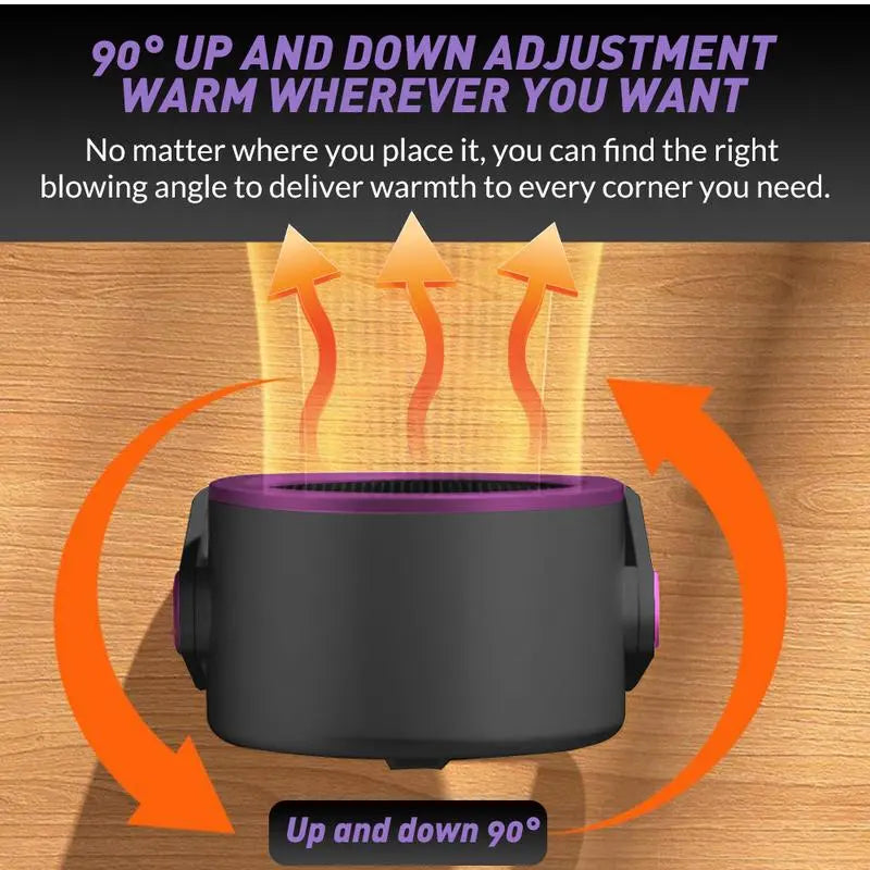 Compact Portable Heater – 2025 Hot Air Blower Mini Radiator, Energy Efficient Winter Warmer