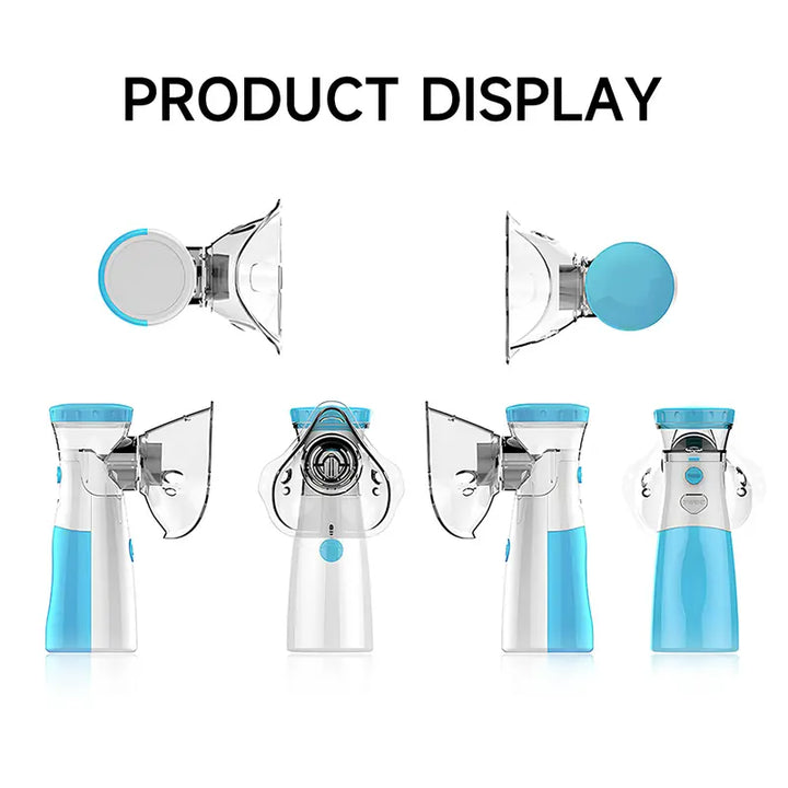 Portable Handheld Nebulizer Mesh Spacer Machine with Accessories for Adults & Kids