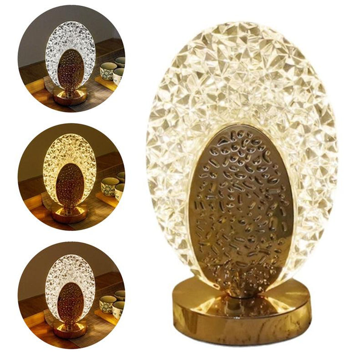 USB Rechargeable Modern Crystal Table Lamp LED Night Light
