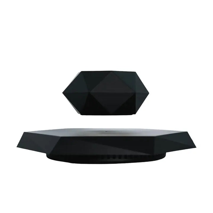 Magnetic Levitation Plant Pot – Black Wood Grain & White Marble with Unique Levitation Effect for Air Plants