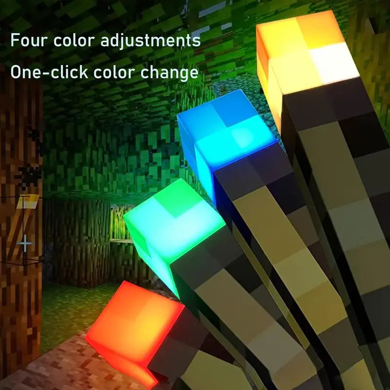 Pixel Brownstone Torch Lamp – Upgraded Light-up Wall Torch, Handheld or Wall Mount Lighting