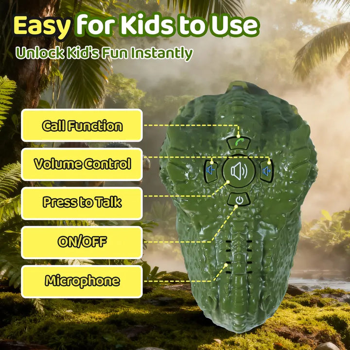 Kids Walkie Talkies – 2 Pack T-Rex Walkie Talkies, Long Range, Adjustable Strap, Durable for Ages 3-12