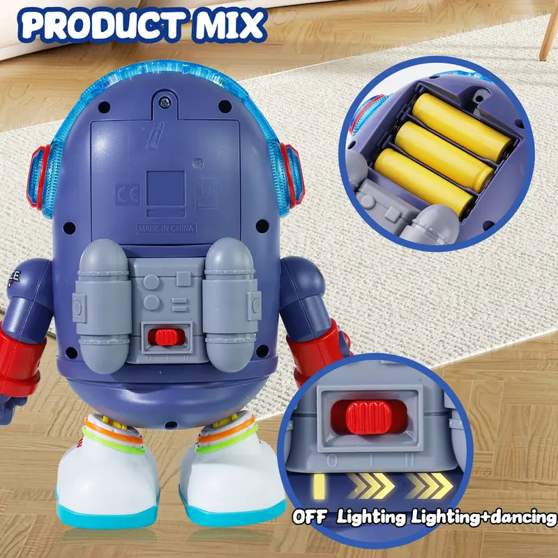 Dancing Astronaut Duck Toy – LED Lights, Interactive Fun Walking Toy for Kids