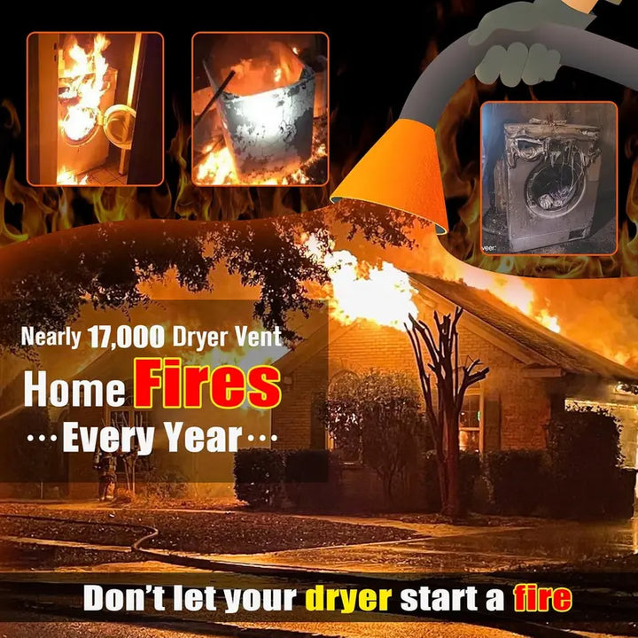 Dryer Vent Cleaning Tool Vacuum Hose Lint Remover with Universal Connector