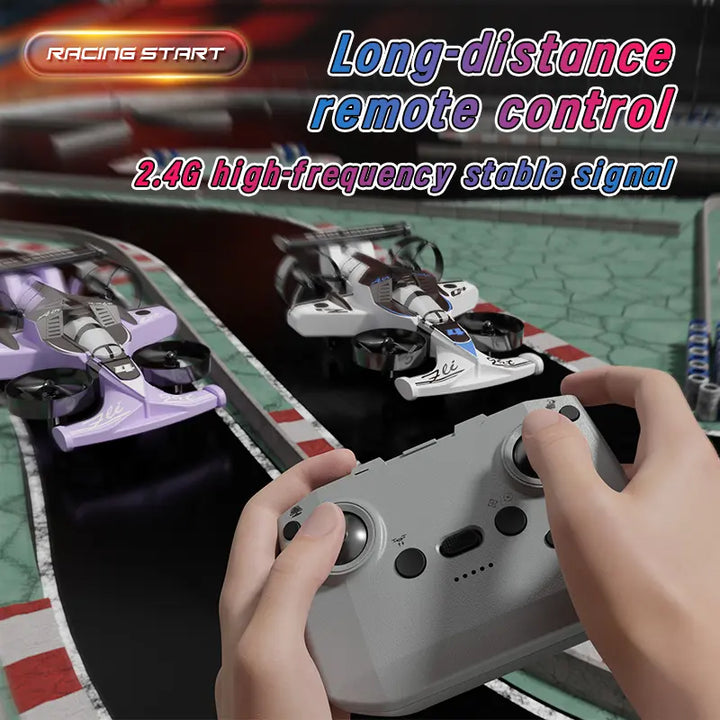 Remote-Controlled Car & Plane Combo 360-Degree Drift Tires, Land & Air Capable