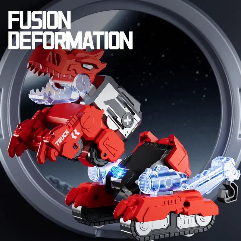 6-in-1 Magnetic Dinosaur Transformer Car – Auto Collision to Dragon & Unicorn, Build-Your-Own STEM Toy