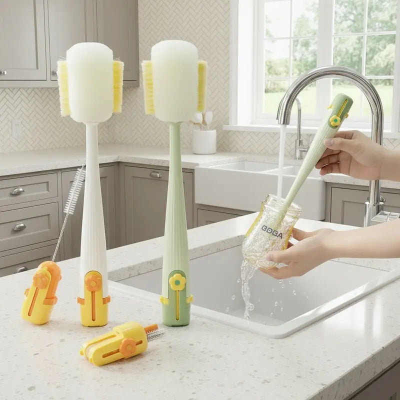 5-in-1 Multifunctional Bottle Brush Cup Lid Cleaner & Kitchen Cleaning Tool