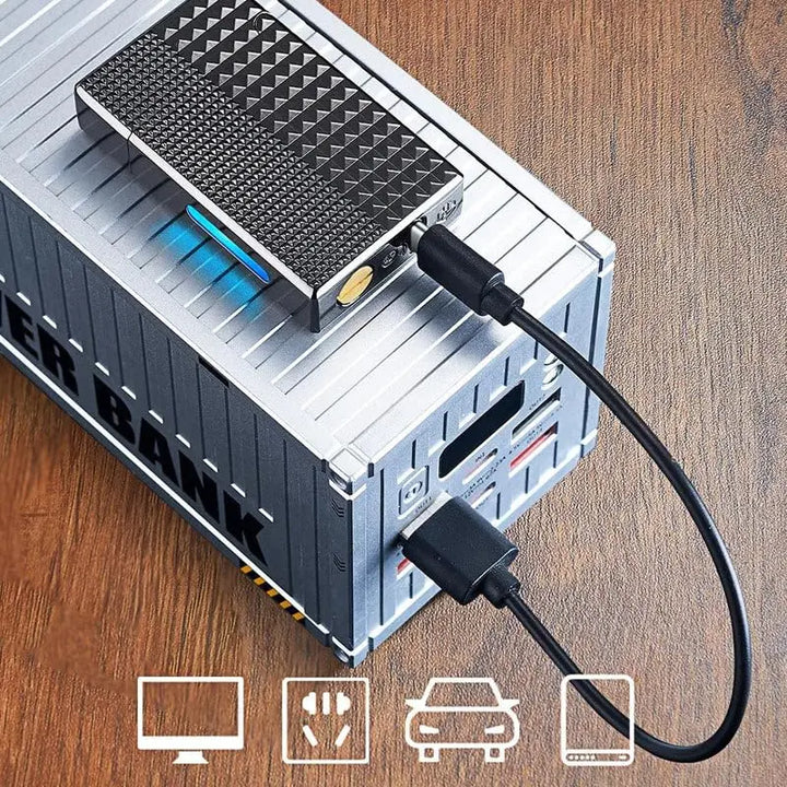 Voice-Activated Windproof Metal Lighter USB Rechargeable Smart Lighter for Outdoor & Home Use