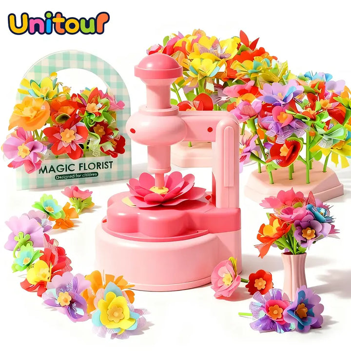 Arts and Crafts for Kids – DIY Flower Bouquet Kit for Girls, Press Fabric Flowers, Ages 3-12