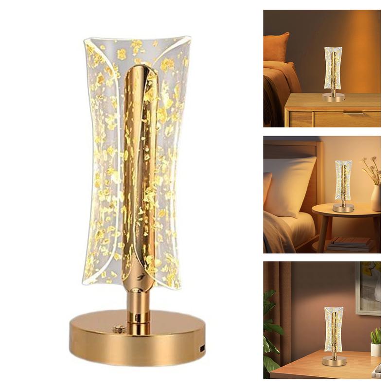 USB Rechargeable Modern Crystal Table Lamp LED Night Light
