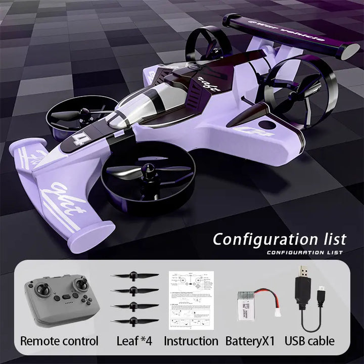 Remote-Controlled Car & Plane Combo 360-Degree Drift Tires, Land & Air Capable