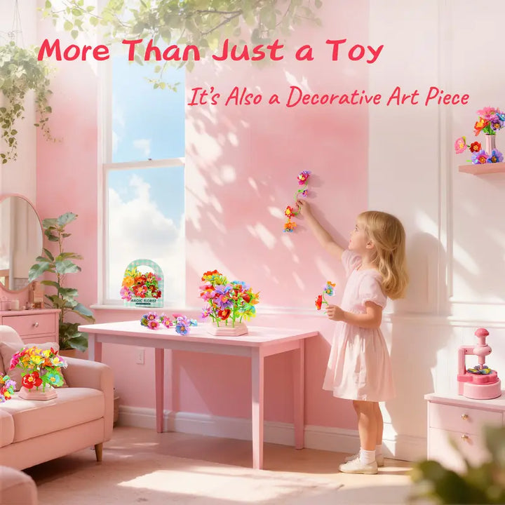 Arts and Crafts for Kids – DIY Flower Bouquet Kit for Girls, Press Fabric Flowers, Ages 3-12