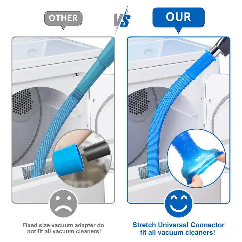 Dryer Vent Cleaning Tool Vacuum Hose Lint Remover with Universal Connector