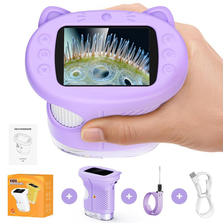 STEM Microscope with Camera – 2.4" 4K Screen, 1000X Magnification & 100m Telescope