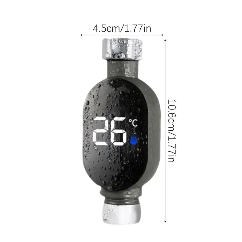 Shower Temperature Sensor Digital Thermometer with 1/2 Inch Nut Size, Precise Water Monitor