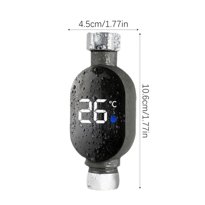 Shower Temperature Sensor Digital Thermometer with 1/2 Inch Nut Size, Precise Water Monitor