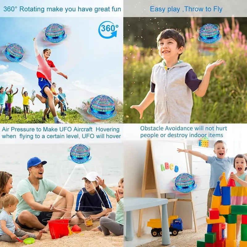 Galaxy Anti-Gravity Boomerang Ball – Hover Orb & LED Fly Spinners for Kids & Teens