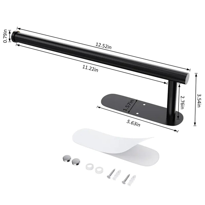 Self-Adhesive Paper Towel Holder Wall Mount, Space-Saving Design for Kitchen & Bathroom
