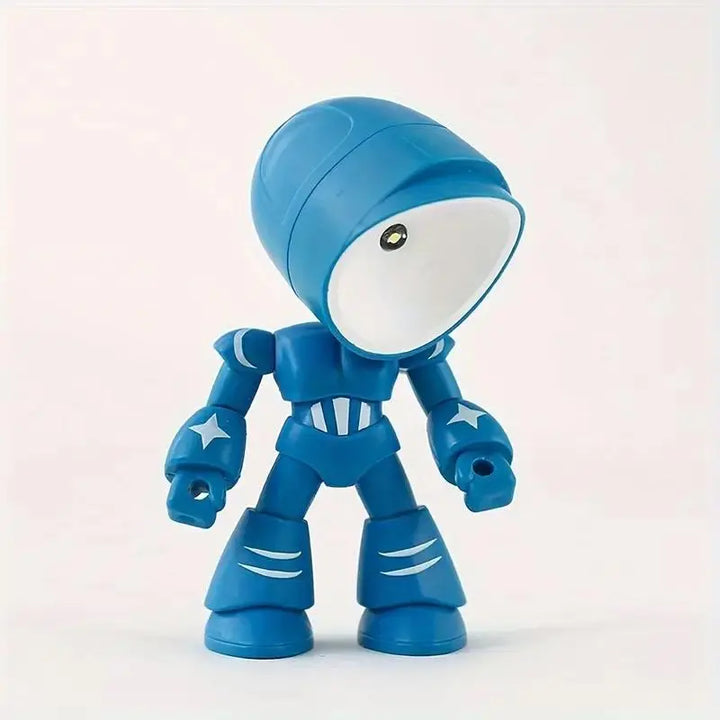 LED Mini Robot Night Light Cute Cartoon Companion Lamp for Bedroom & Desk Decor